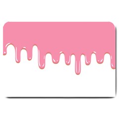 Ice Cream Pink Melting Background Bubble Gum Large Doormat by genx