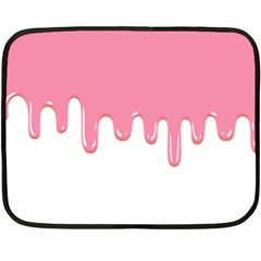 Ice Cream Pink Melting Background Bubble Gum Fleece Blanket (mini) by genx