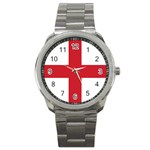 Flag of England Sport Metal Watch Front