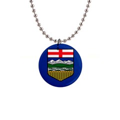 Flag Of Alberta 1  Button Necklace by abbeyz71