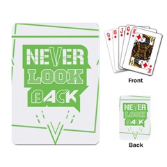 Never Look Back Playing Cards Single Design by Melcu