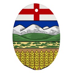 Provincial Shield of Alberta Oval Ornament (Two Sides)