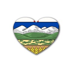 Provincial Shield of Alberta Rubber Coaster (Heart) 