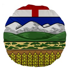 Provincial Shield of Alberta Large 18  Premium Round Cushions