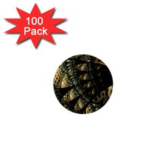 Pattern Abstract Fractals 1  Mini Buttons (100 Pack) 