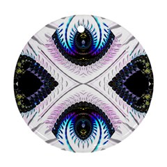Patterns Fractal Background Digital Ornament (round)