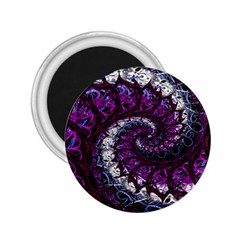 Fractal Background Swirl Art Skull 2 25  Magnets by Pakrebo