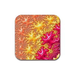 Fractal Math Mathematics Science Rubber Coaster (Square) 