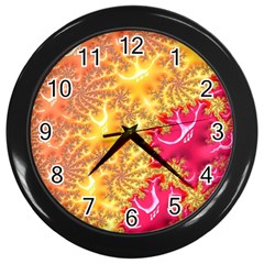 Fractal Math Mathematics Science Wall Clock (Black)