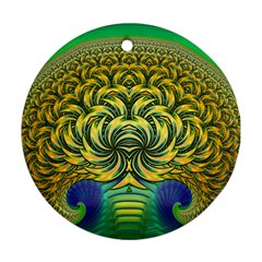 Fractal Tree Abstract Fractal Art Ornament (round)