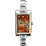 Pattern Background Swinging Design Rectangle Italian Charm Watch Front