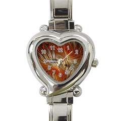 Pattern Background Swinging Design Heart Italian Charm Watch