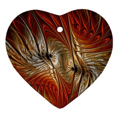 Pattern Background Swinging Design Heart Ornament (Two Sides)