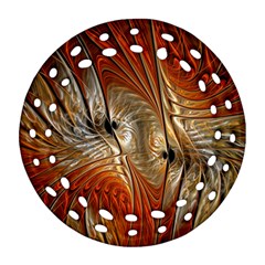 Pattern Background Swinging Design Ornament (Round Filigree)