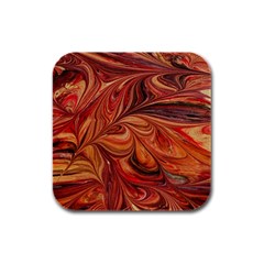 Marbled Paper Mottle Color Movement Rubber Square Coaster (4 Pack)  by Pakrebo