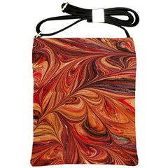 Marbled Paper Mottle Color Movement Shoulder Sling Bag by Pakrebo