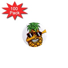 Dabbing Pineapple Sunglasses Shirt Aloha Hawaii Beach Gift 1  Mini Magnets (100 Pack)  by SilentSoulArts