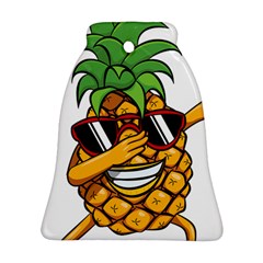Dabbing Pineapple Sunglasses Shirt Aloha Hawaii Beach Gift Bell Ornament (two Sides) by SilentSoulArts