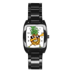 Dabbing Pineapple Sunglasses Shirt Aloha Hawaii Beach Gift Stainless Steel Barrel Watch by SilentSoulArts