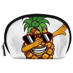 Dabbing Pineapple Sunglasses Shirt Aloha Hawaii Beach Gift Accessory Pouch (large) by SilentSoulArts