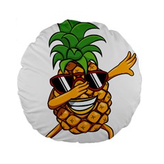 Dabbing Pineapple Sunglasses Shirt Aloha Hawaii Beach Gift Standard 15  Premium Flano Round Cushions by SilentSoulArts