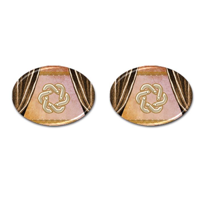 Decorative Celtic Knot Cufflinks (Oval)