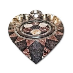 Statehouse Rotunda Floor Dog Tag Heart (two Sides) by Riverwoman