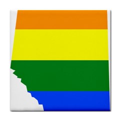 Lgbt Flag Map Of Alberta Face Towel by abbeyz71