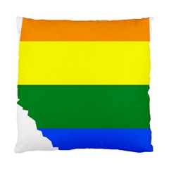 Lgbt Flag Map Of Alberta Standard Cushion Case (one Side) by abbeyz71