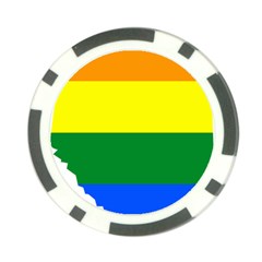 Lgbt Flag Map Of Alberta Poker Chip Card Guard (10 Pack) by abbeyz71