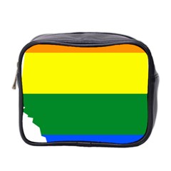 Lgbt Flag Map Of Alberta Mini Toiletries Bag (two Sides) by abbeyz71