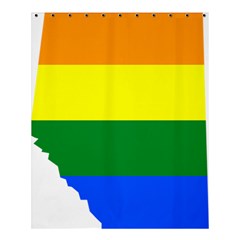 Lgbt Flag Map Of Alberta Shower Curtain 60  X 72  (medium)  by abbeyz71