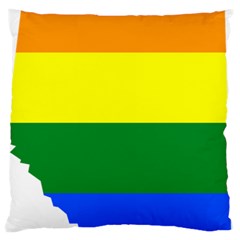 Lgbt Flag Map Of Alberta Standard Flano Cushion Case (one Side) by abbeyz71