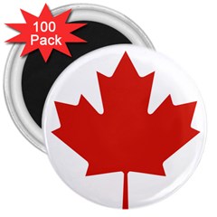 National Flag Of Canada 3  Magnets (100 Pack) by abbeyz71