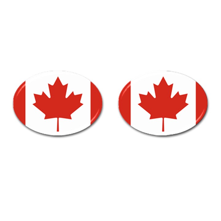 National Flag of Canada Cufflinks (Oval)