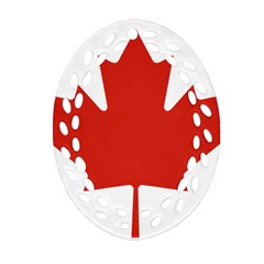 National Flag Of Canada Ornament (oval Filigree) by abbeyz71