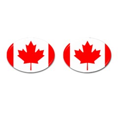 National Flag Of Canada Cufflinks (oval) by abbeyz71