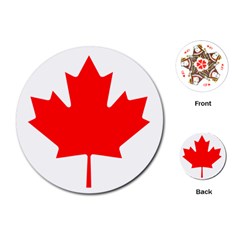 National Flag Of Canada Playing Cards (round) by abbeyz71