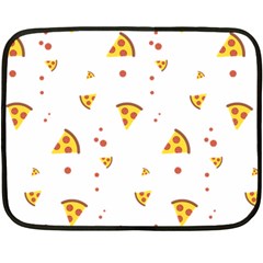 Pizza Pattern Pepperoni Cheese Funny Slices Fleece Blanket (mini) by genx