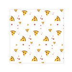 Pizza Pattern pepperoni cheese funny slices Small Satin Scarf (Square) Front