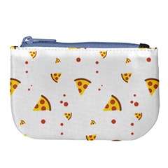 Pizza Pattern Pepperoni Cheese Funny Slices Large Coin Purse by genx