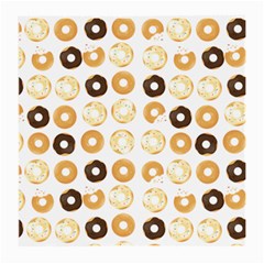 Donuts Pattern With Bites Bright Pastel Blue And Brown Cropped Sweatshirt Medium Glasses Cloth by genx