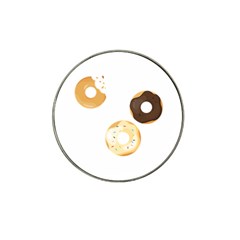 Donuts Pattern With Bites 3xframe Donuts Pattern With Bites Dark Brown Background Onlydonuts Pattern With Bites Brown And Beige Chocolate Doughnuts Hat Clip Ball Marker (4 Pack) by genx