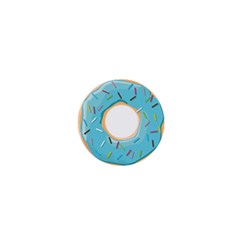 Pastel Blue Donut With Rainbow Candies 1  Mini Buttons by genx