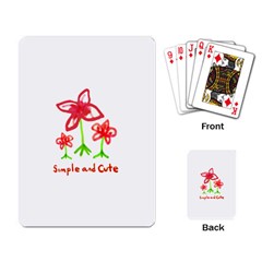 Flowers And Cute Phrase Pencil Drawing Playing Cards Single Design by dflcprintsclothing