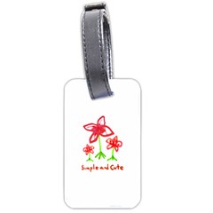 Flowers And Cute Phrase Pencil Drawing Luggage Tags (one Side)  by dflcprintsclothing