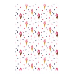 Ice Cream Cones Watercolor With Fruit Berries And Cherries Summer Pattern Shower Curtain 48  X 72  (small)  by genx