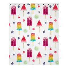 Popsicle Juice Watercolor With Fruit Berries And Cherries Summer Pattern Shower Curtain 60  X 72  (medium)  by genx