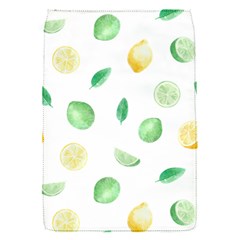 Lemon And Limes Yellow Green Watercolor Fruits With Citrus Leaves Pattern Removable Flap Cover (s) by genx