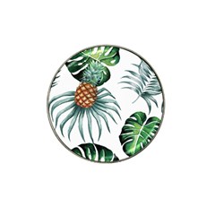 Pineapple Tropical Jungle Giant Green Leaf Watercolor Pattern Hat Clip Ball Marker (10 Pack) by genx